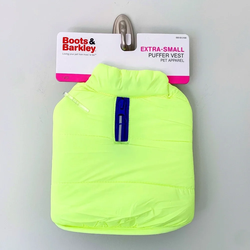 Boots & Barkley Yellow Neon Puffer Jacket Vest